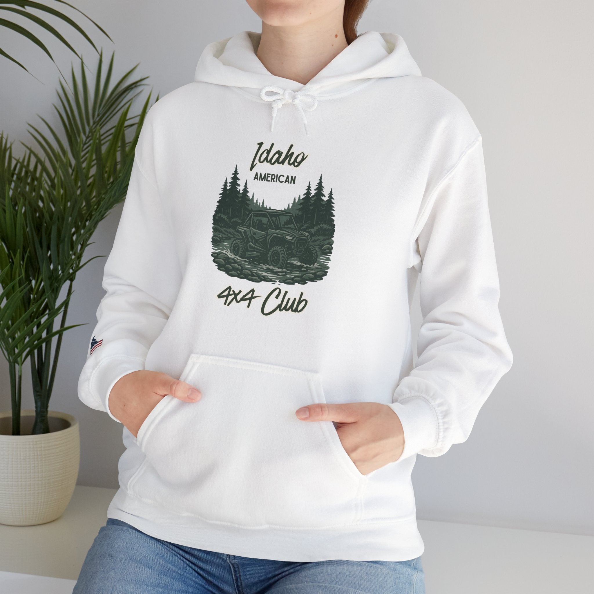 Idaho American 4x4 Club Hoodie with Sleeve Logo