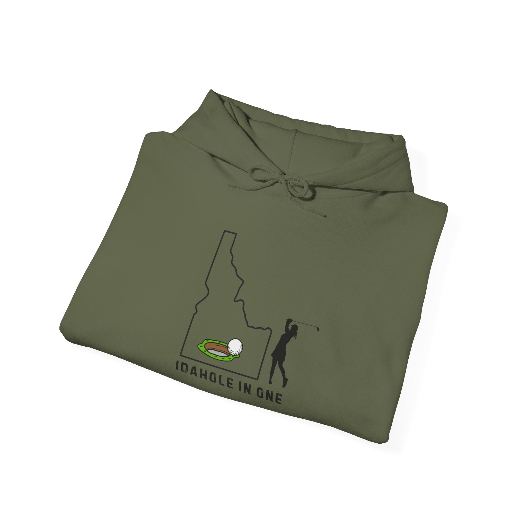 Idahole In One Women's Golf Hoodie With Sleeve Logo