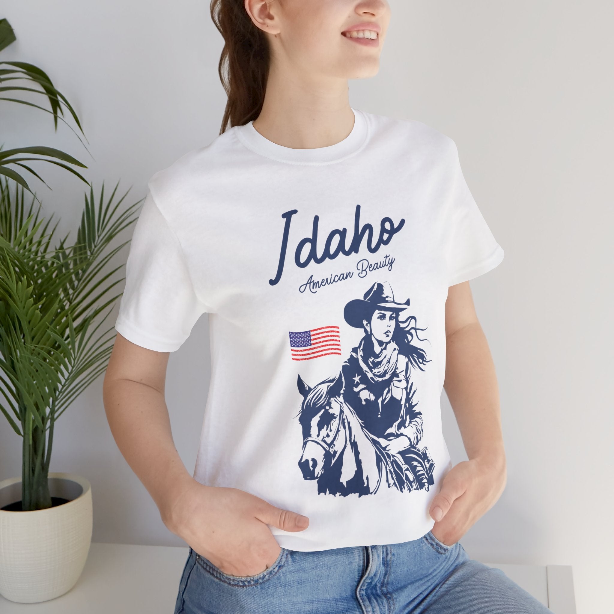 Idaho American Beauty Cowgirl Western T-Shirt