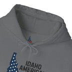 Idaho American Mom Hoodie with Sleeve Logo