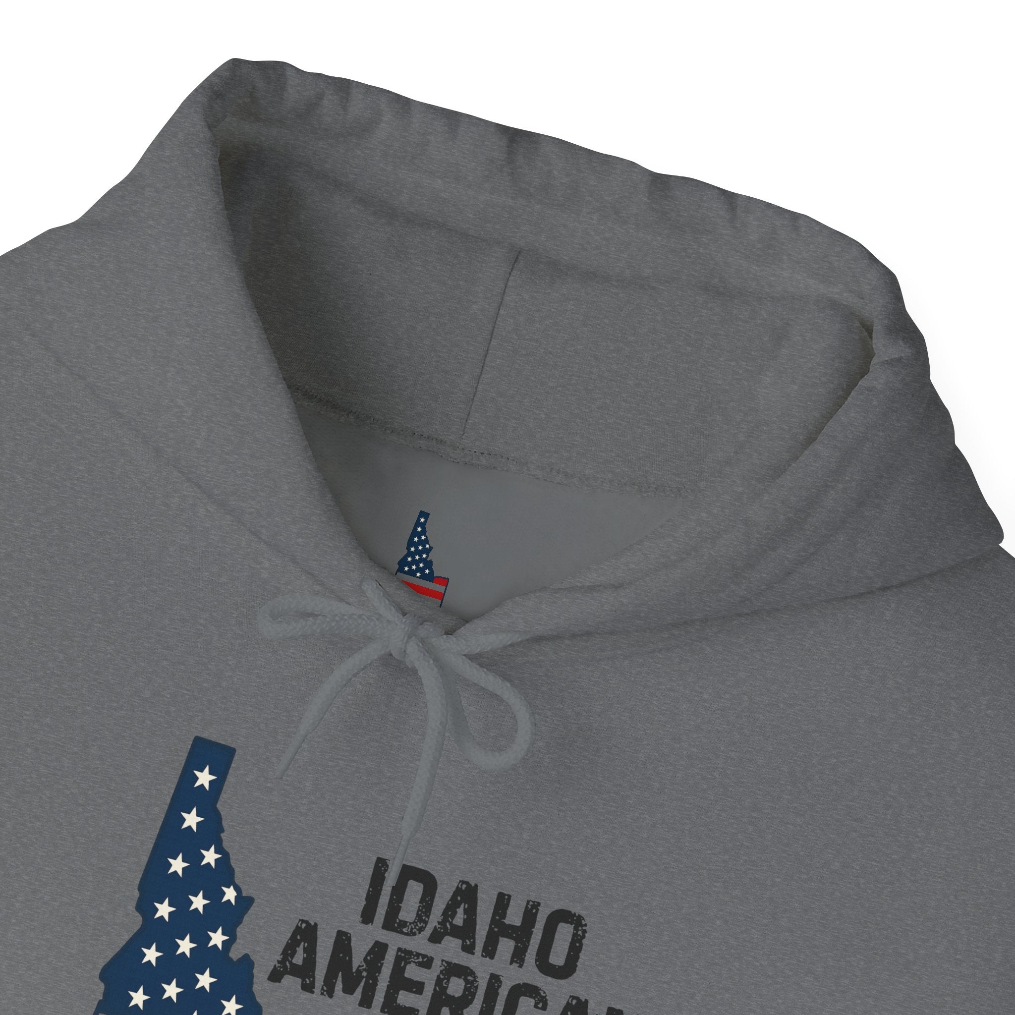 Idaho American Mom Hoodie with Sleeve Logo