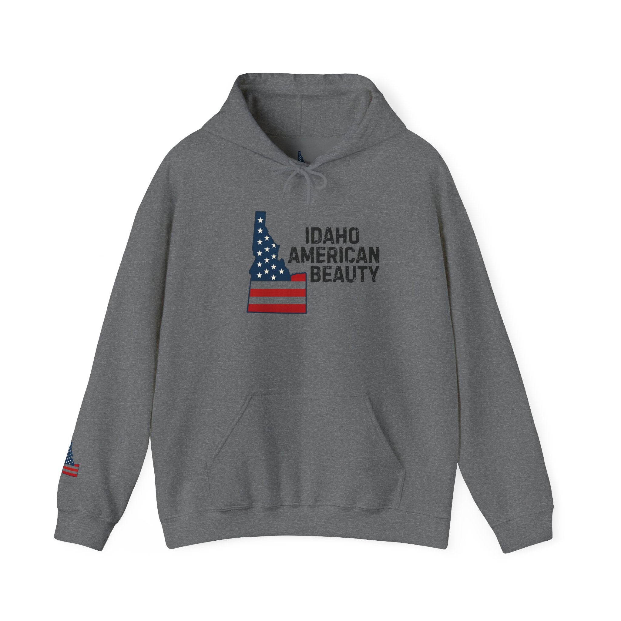 Idaho American Beauty Hoodie with Sleeve Logo