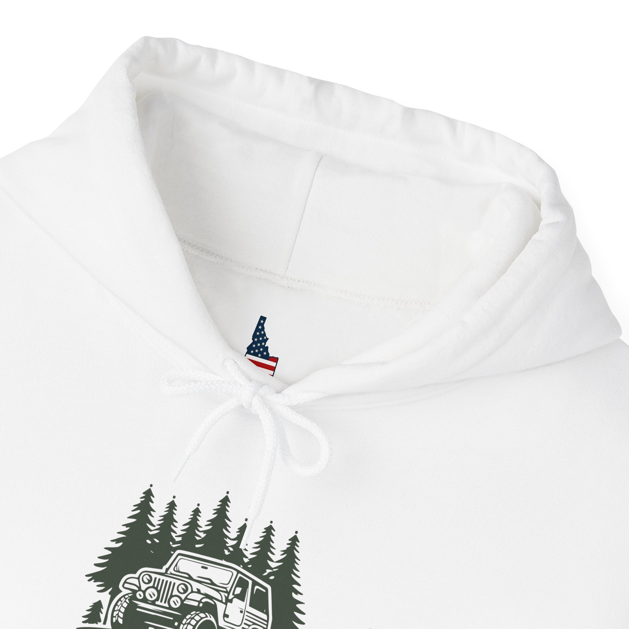Idaho American Trading Co. Off-Roading Jeep Hoodie with Sleeve Logo