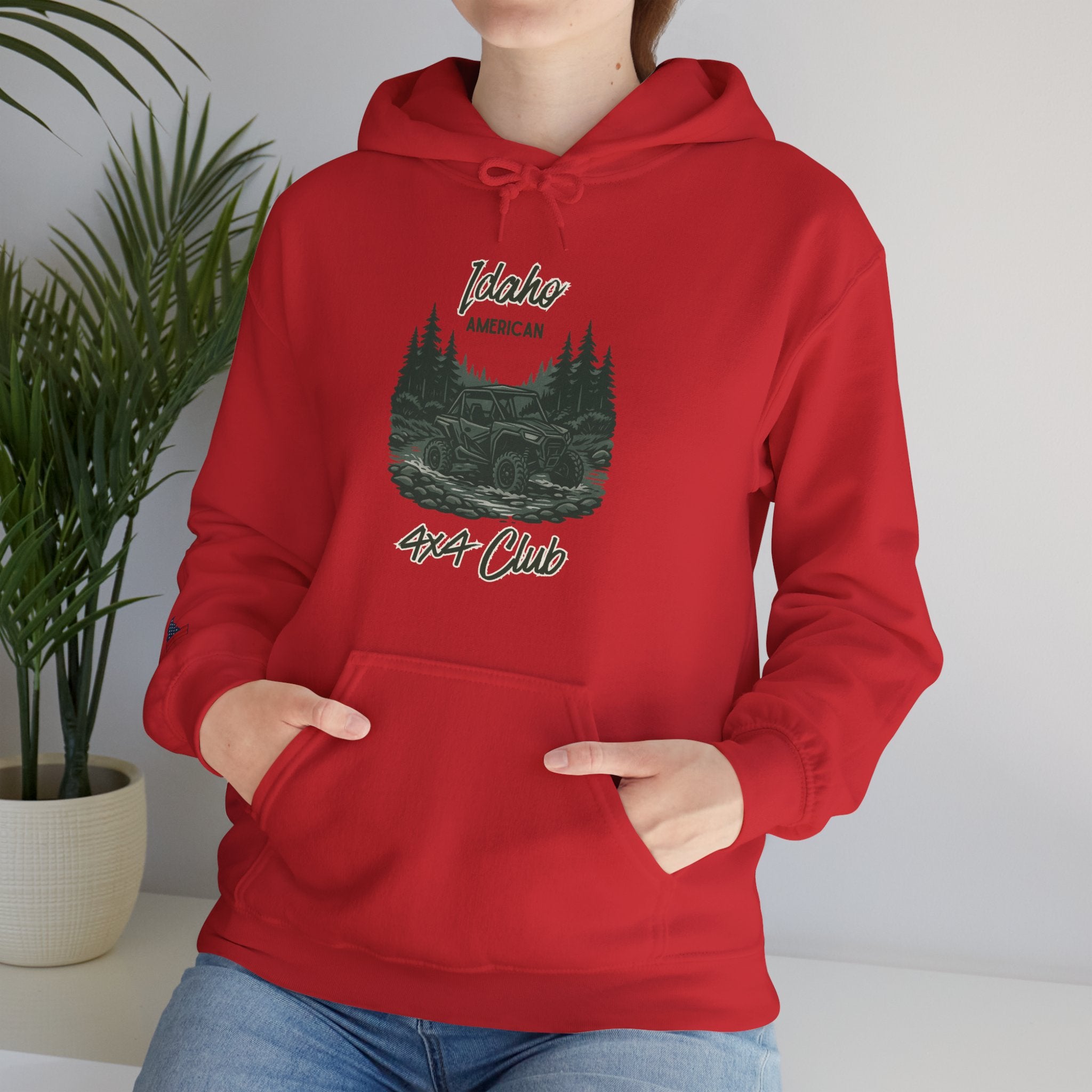 Idaho American 4x4 Club Hoodie with Sleeve Logo