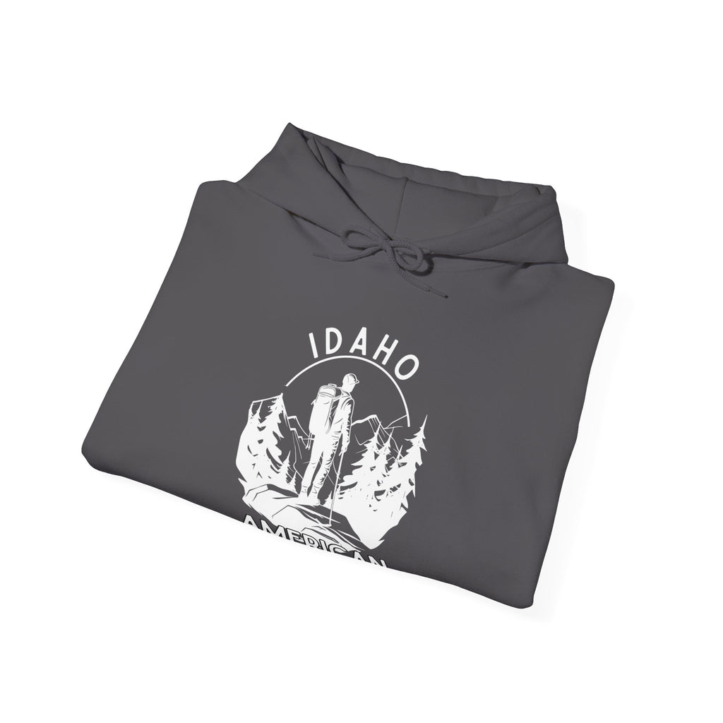 'Idaho American Patriot State of Mind' Hoodie with Sleeve Logo