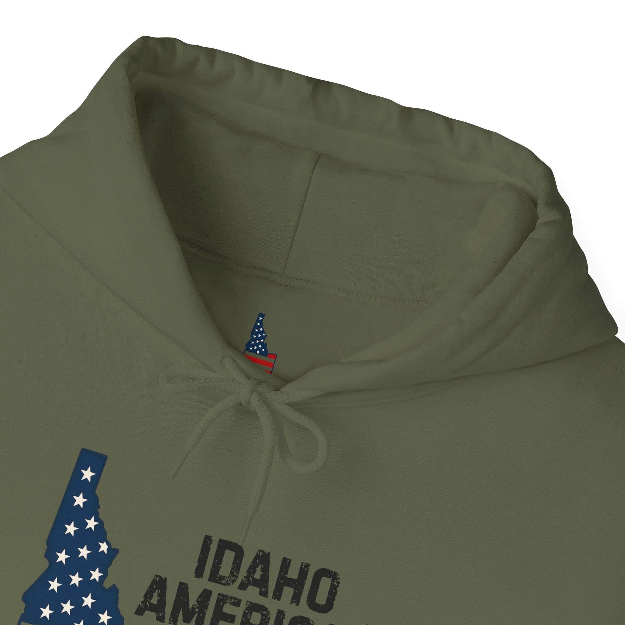 'Idaho American Patriot' Hoodie with Sleeve Logo