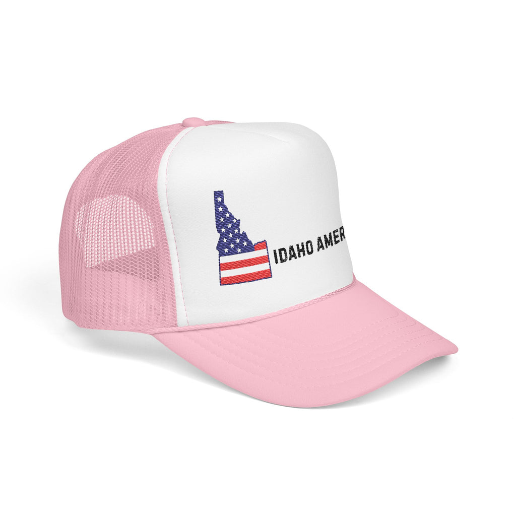 Idaho American Embroidered Trucker Hat