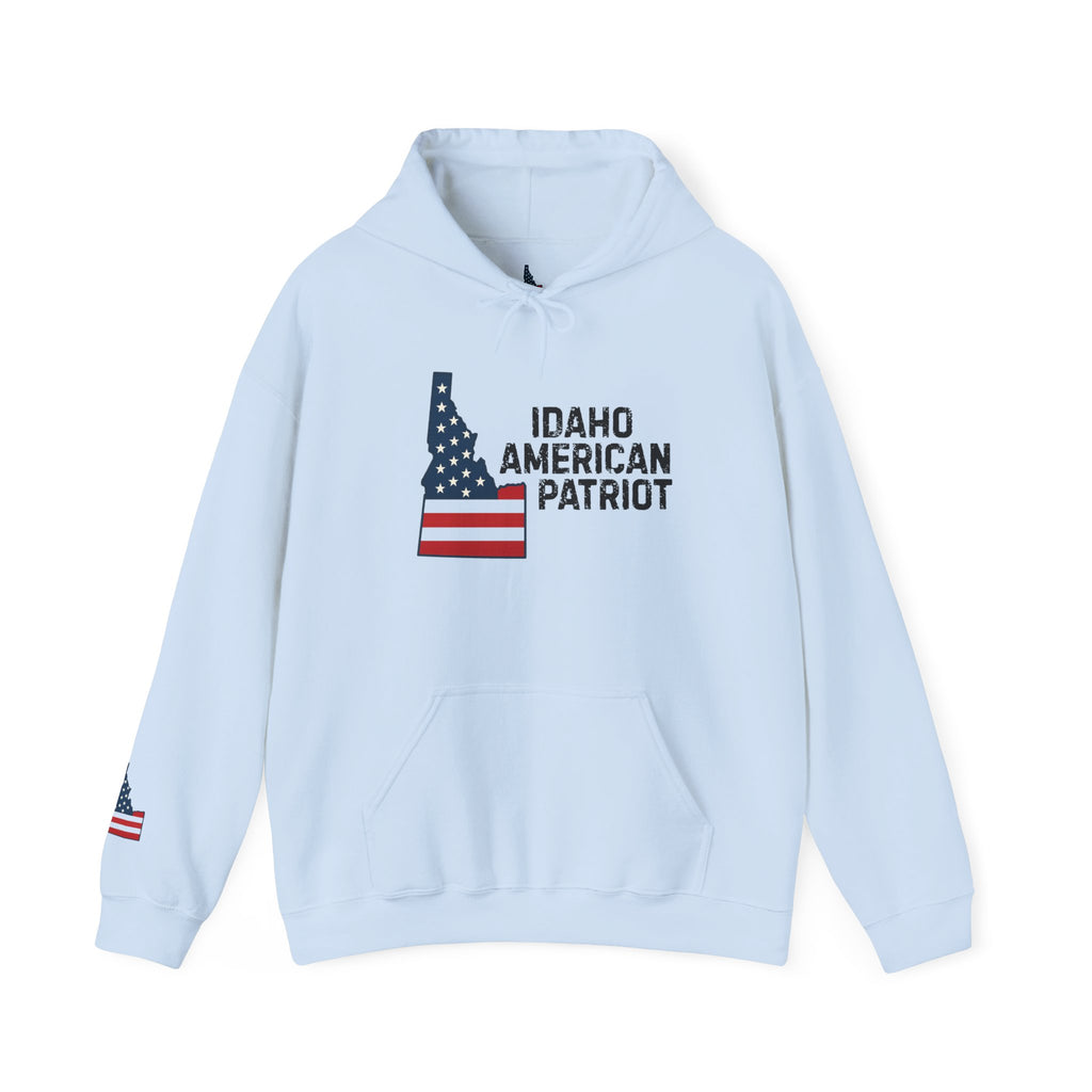 'Idaho American Patriot' Hoodie with Sleeve Logo