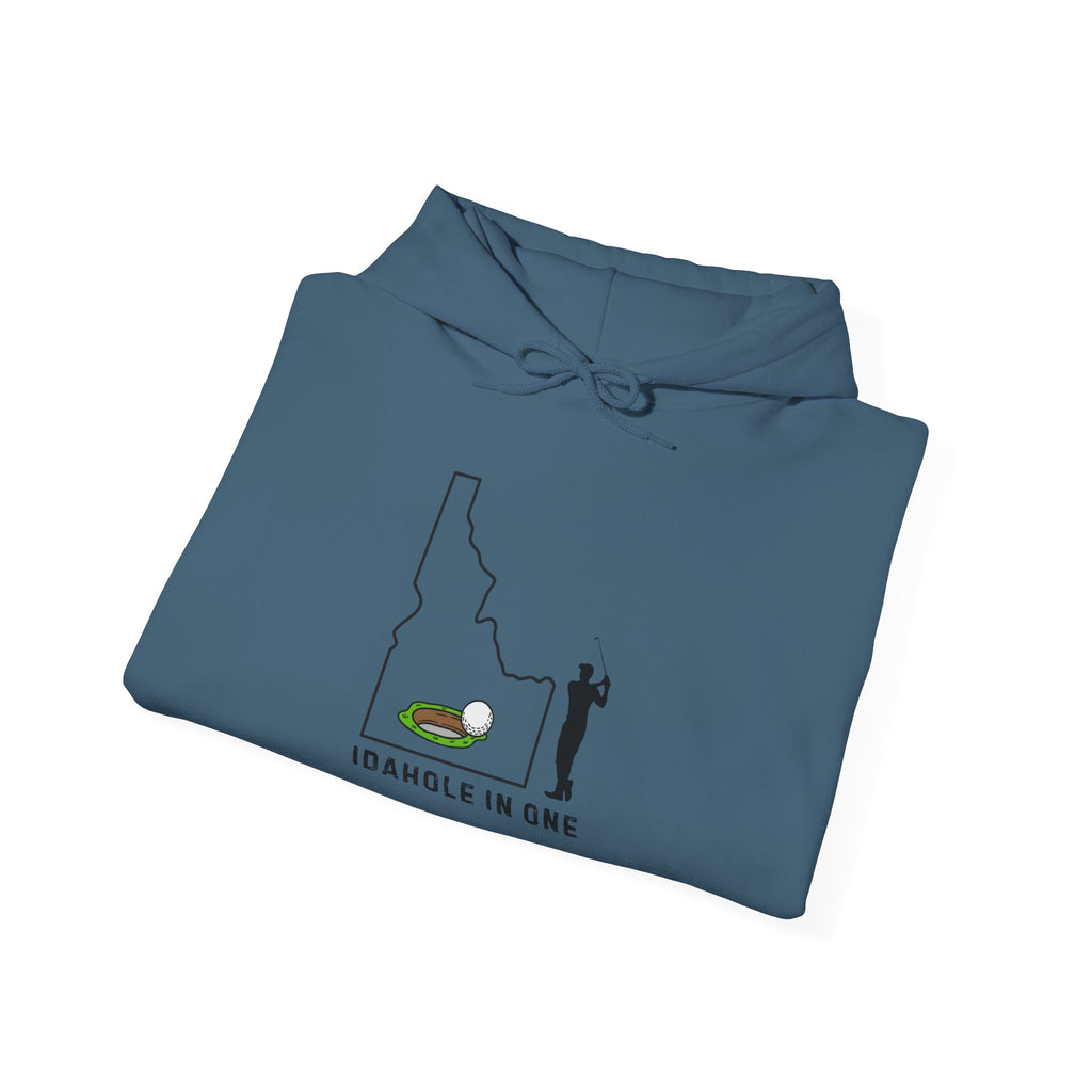 'Idahole In One' Men's Golf Hoodie with Sleeve Logo