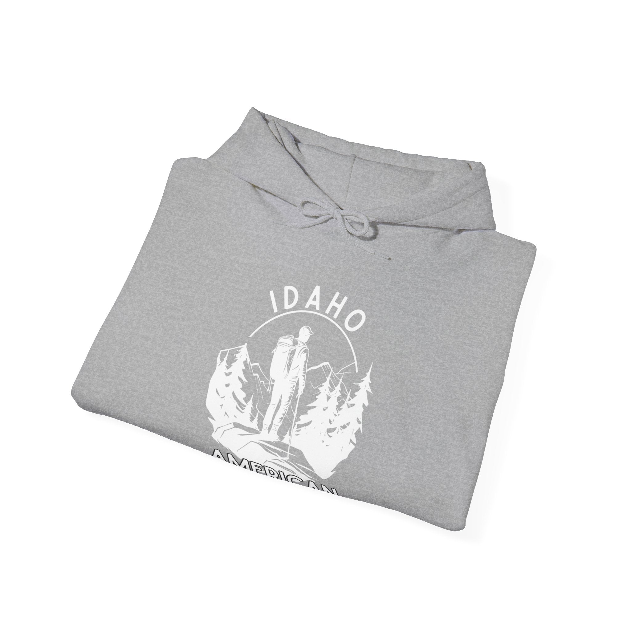 'Idaho American Patriot State of Mind' Hoodie with Sleeve Logo