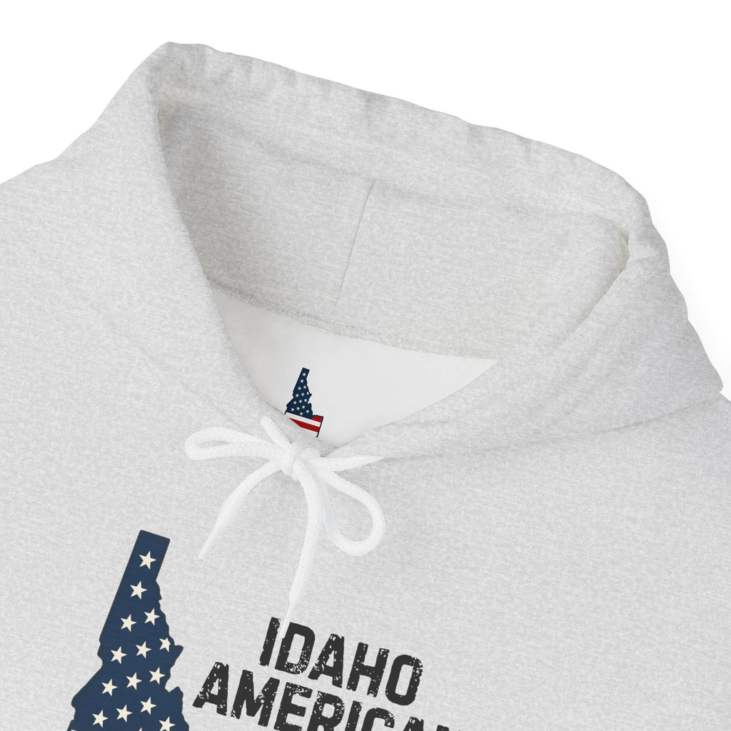Idaho American Mom Hoodie with Sleeve Logo