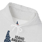 Idaho American Mom Hoodie with Sleeve Logo