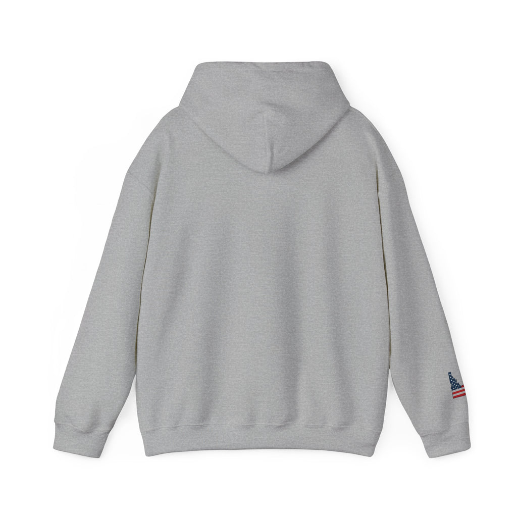 Idaho American Beauty Hoodie with Sleeve Logo