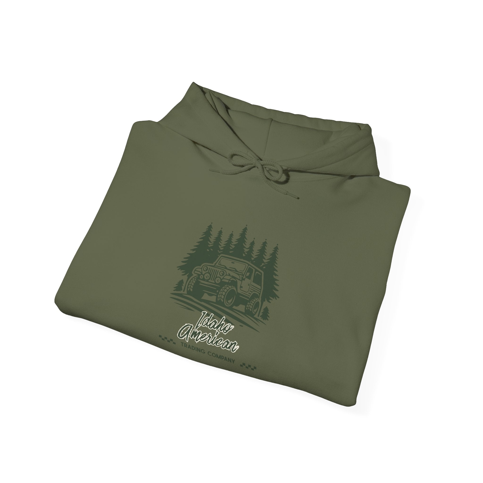 Idaho American Trading Co. Off-Roading Jeep Hoodie with Sleeve Logo