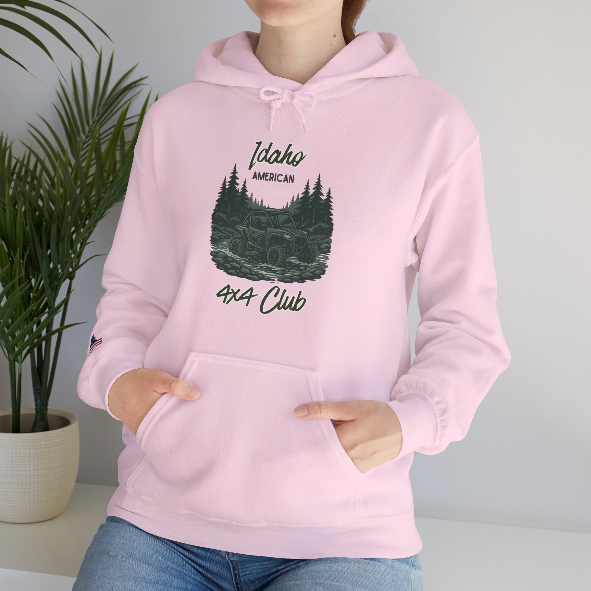 Idaho American 4x4 Club Hoodie with Sleeve Logo