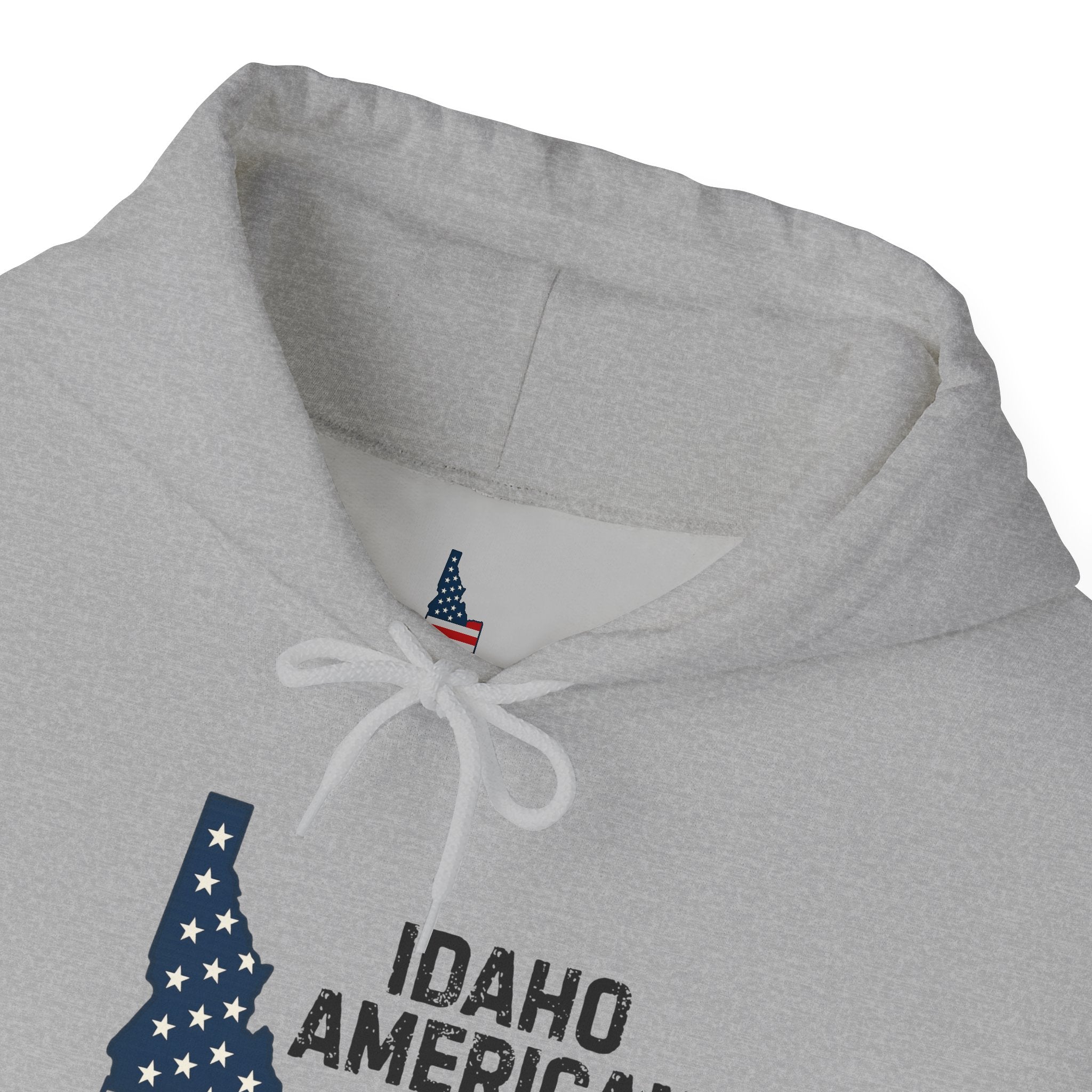Idaho American Mom Hoodie with Sleeve Logo